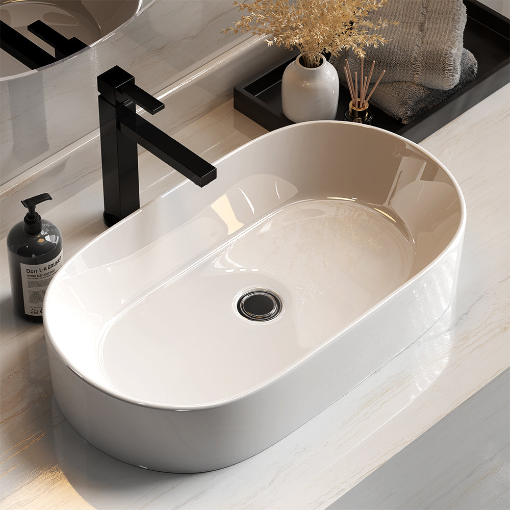 Cefito Bathroom Basin Ceramic Vanity Sink Hand Wash Bowl 52x31cm 7