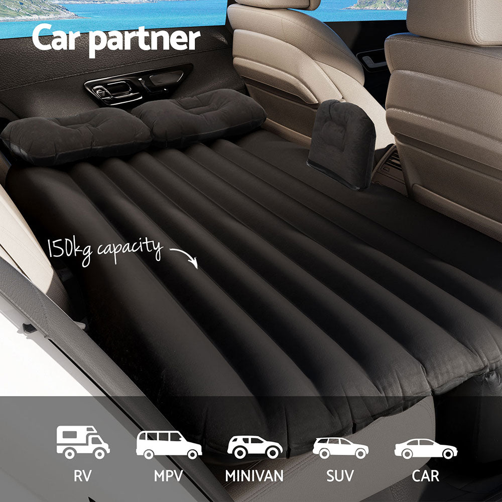 Weisshorn Car Mattress 134x78 Inflatable SUV Back Seat Camping Bed Black 4