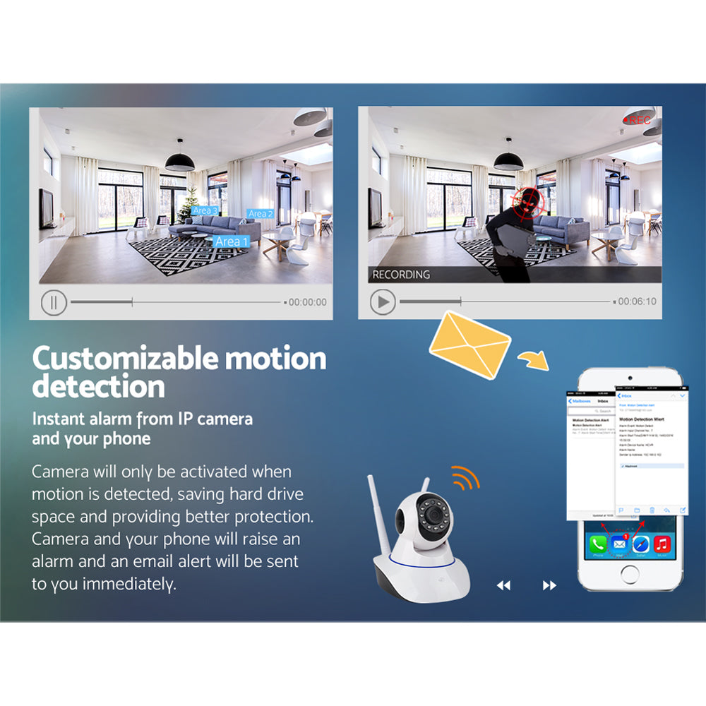 UL-tech 1080P Wireless IP Camera Security WIFI Cam White 6