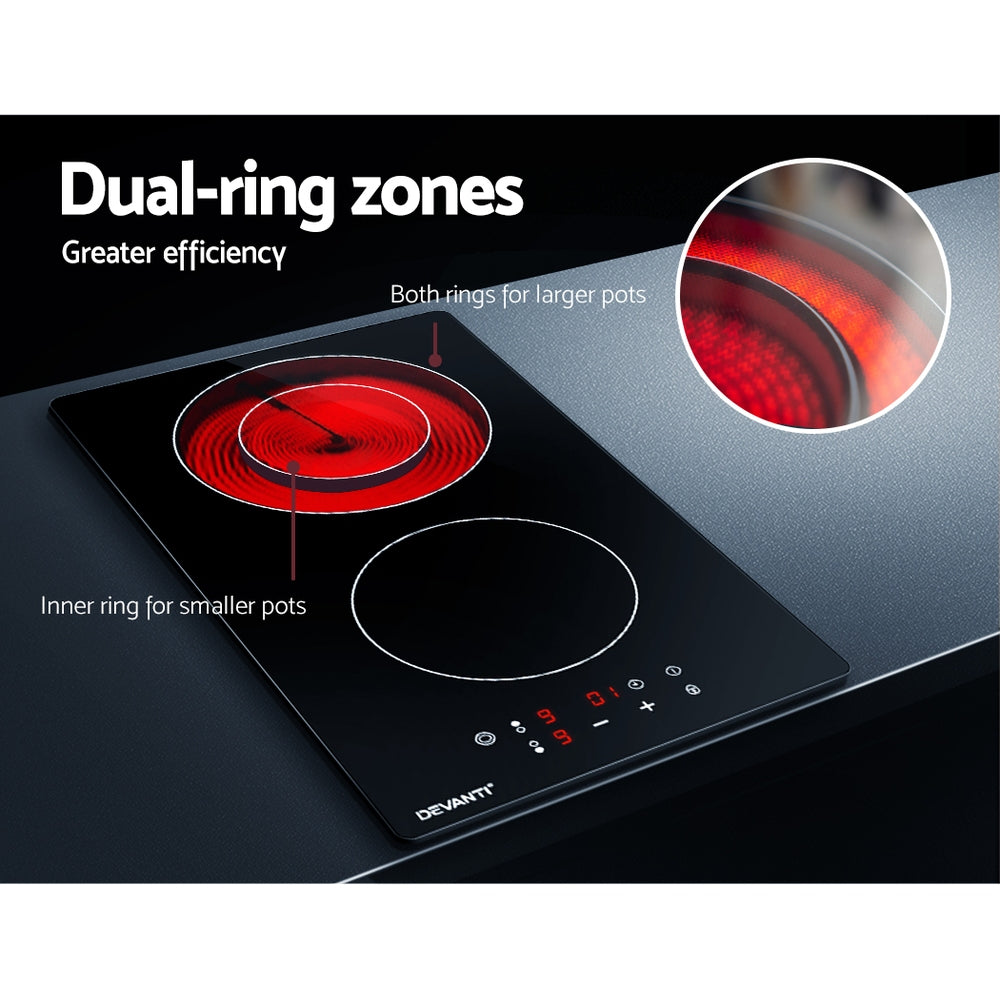 Devanti Electric Ceramic Cooktop 30cm 4