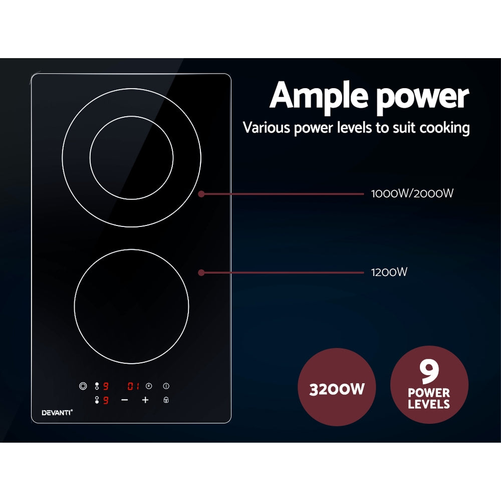 Devanti Electric Ceramic Cooktop 30cm 5