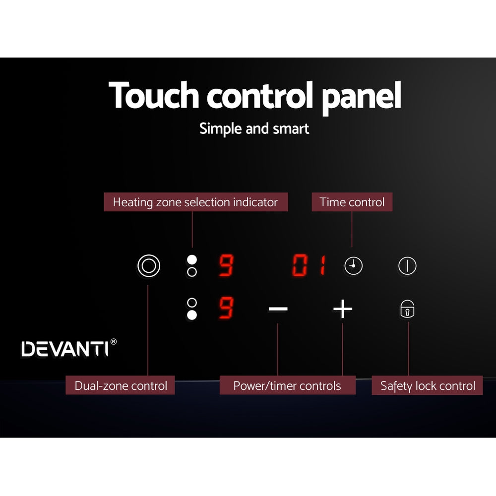Devanti Electric Ceramic Cooktop 30cm 6