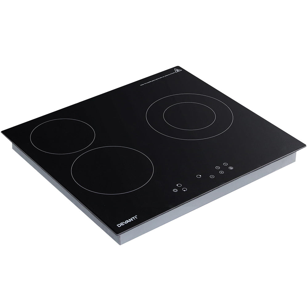 Devanti Electric Ceramic Cooktop 60cm Kitchen Cooker 4 Burner Hob Touch Control 5200W 3
