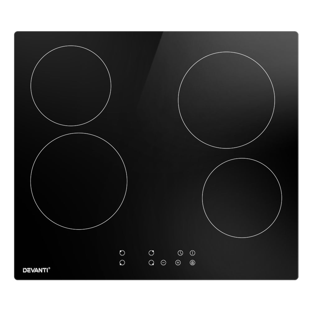 Devanti Electric Ceramic Cooktop 60cm Touch Control 6