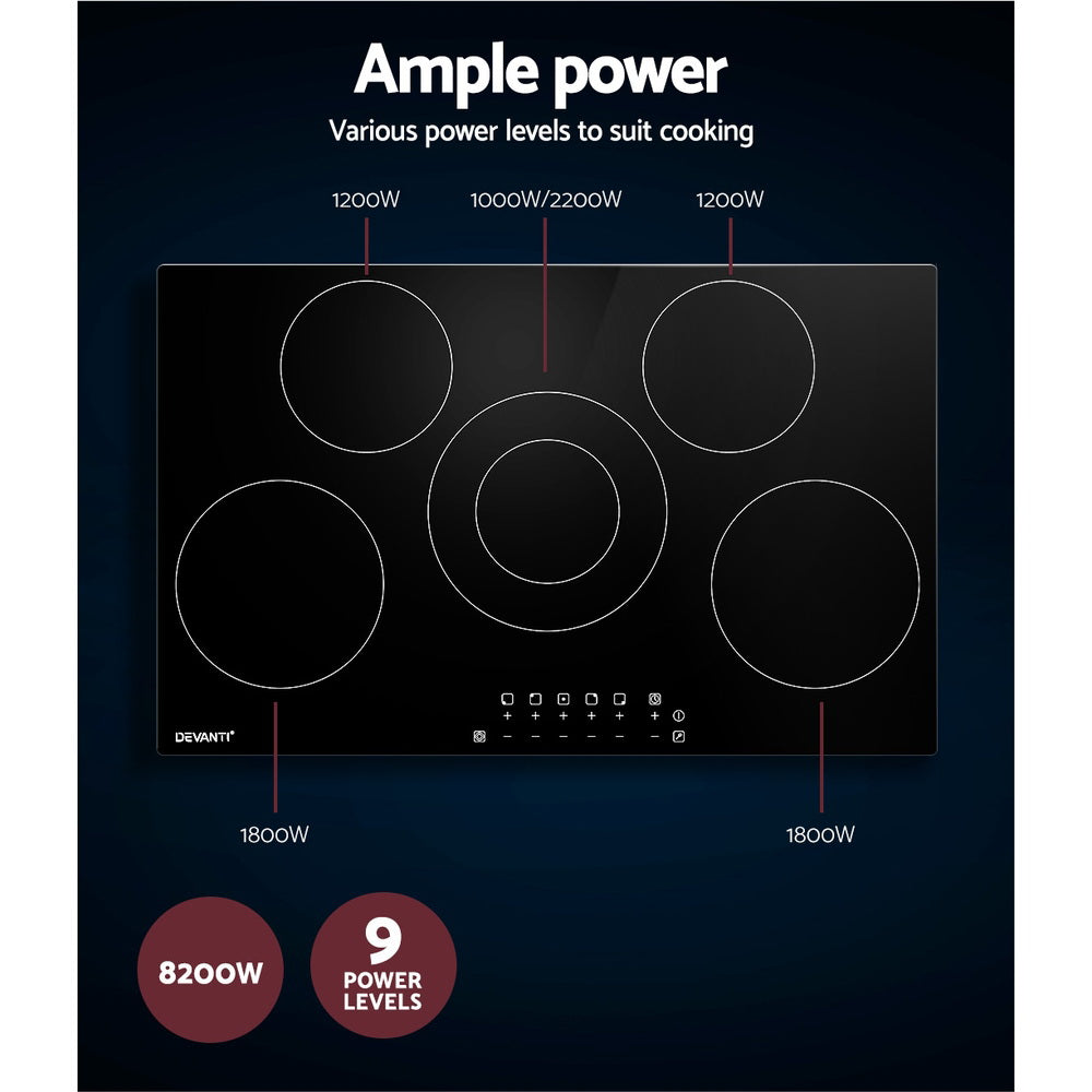 Devanti Electric Ceramic Cooktop 90cm 5