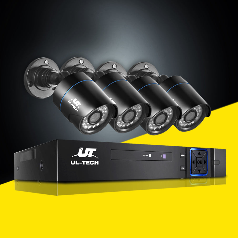 UL-tech CCTV Security System 4CH DVR 4 Cameras 1080p 8
