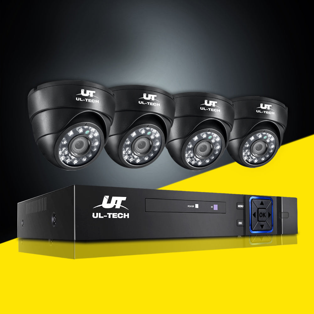 UL-tech CCTV Security System 8CH DVR 4 Cameras 1080p 8