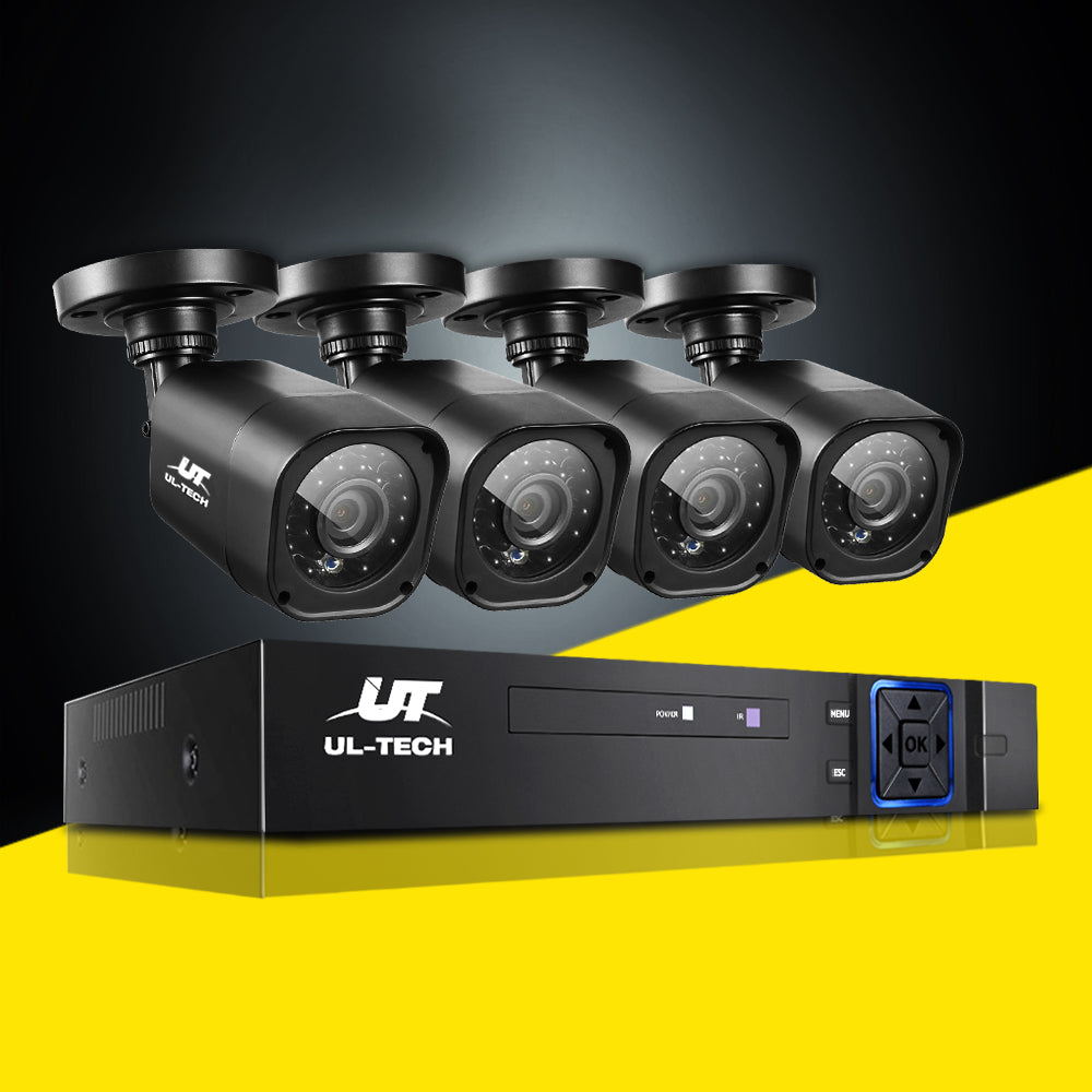 UL-tech CCTV Security System 8CH DVR 4 Cameras 1080p 8