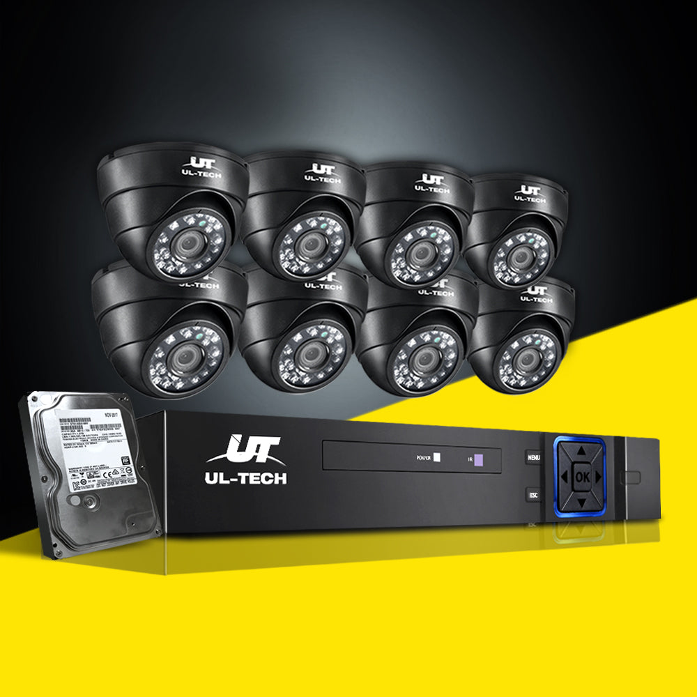 UL-tech CCTV Security System 8CH DVR 8 Cameras 2TB Hard Drive 8