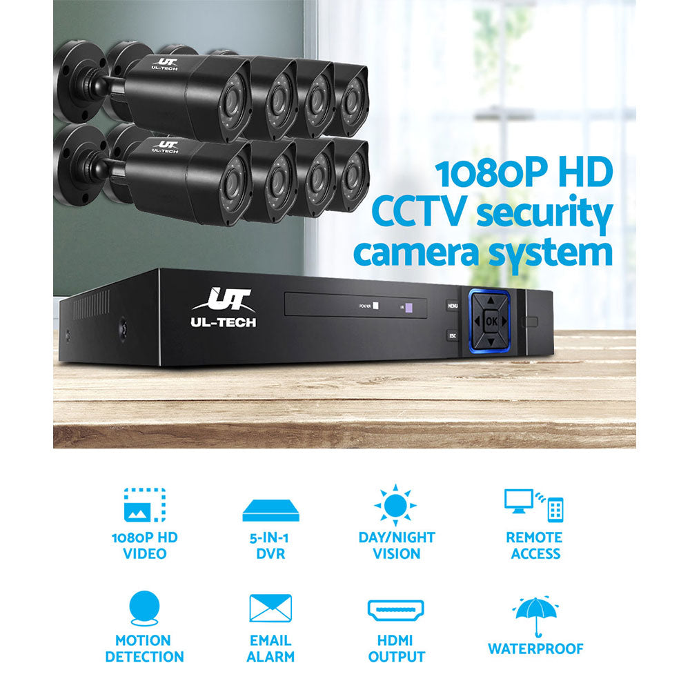 UL-tech CCTV Security System 8CH DVR 8 Cameras 1080p 3