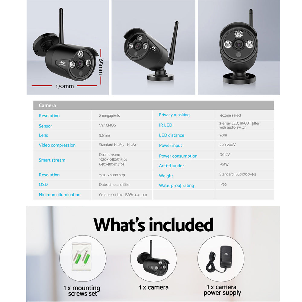 UL-tech Wireless CCTV 3MP Camera Bullet 6