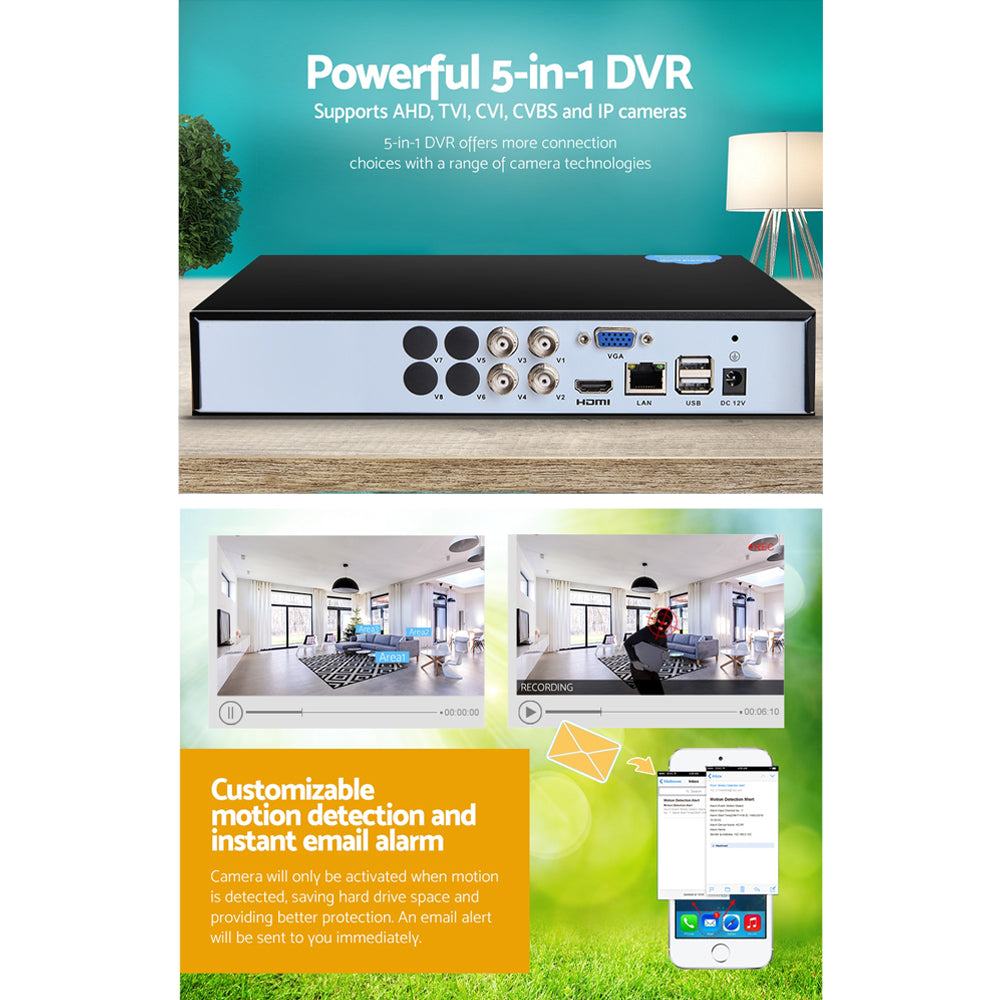 UL-tech 4CH DVR 1080P 5in1 CCTV Video Recorder 5