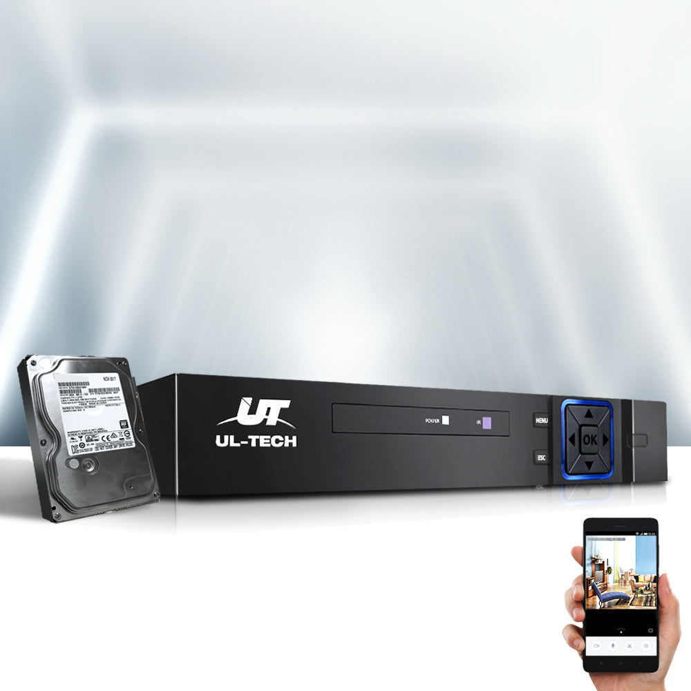 UL-tech 4CH DVR 1080P 5in1 CCTV Video Recorder 4TB Hard Drive 7