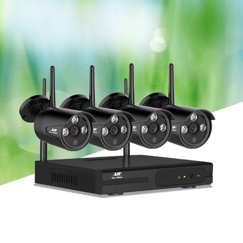 UL-tech Wireless CCTV Security System 8CH NVR 3MP 4 Bullet Cameras 7