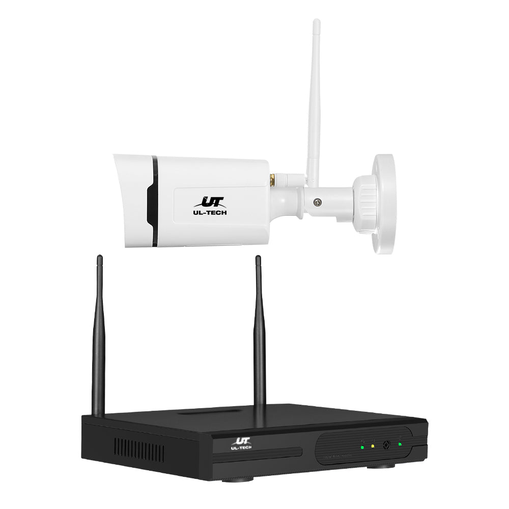 UL-tech Wireless CCTV Security System 8CH NVR 3MP 4 Square Cameras 4