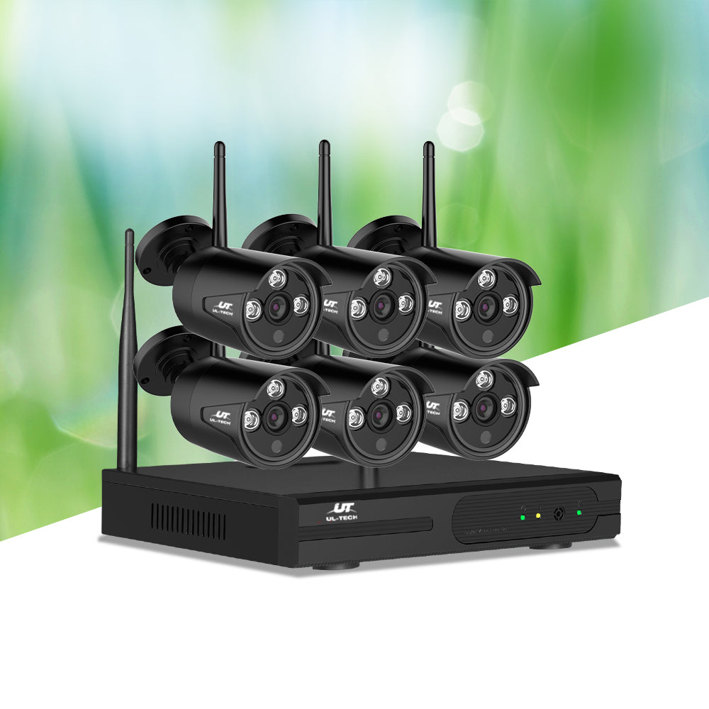 UL-tech Wireless CCTV Security System 8CH NVR 3MP 6 Bullet Cameras 8