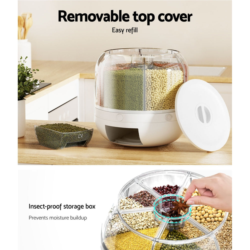 5-Star Chef Cereal Dispenser Grain Container 7KG 6