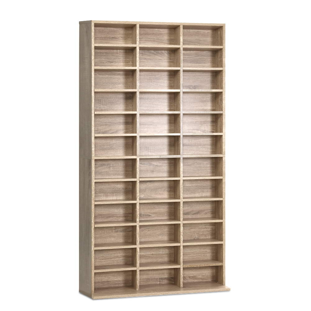 Artiss Bookshelf CD Storage Rack - BERT Oak 3