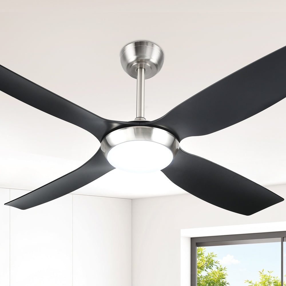 Devanti 52'' Ceiling Fan DC Motor w/Light w/Remote Black 7