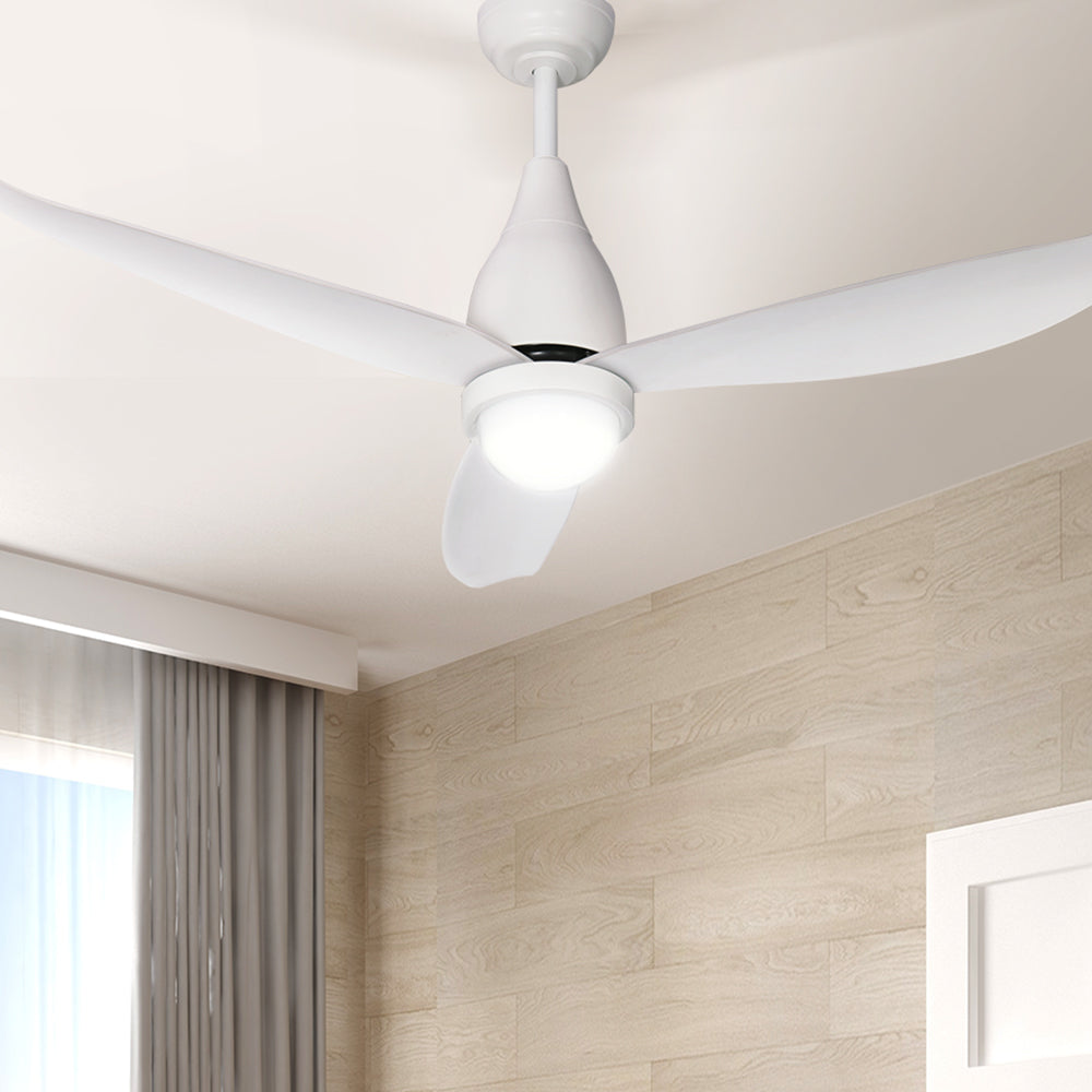 Devanti 52'' Ceiling Fan DC Motor LED Light Remote Control - White 4
