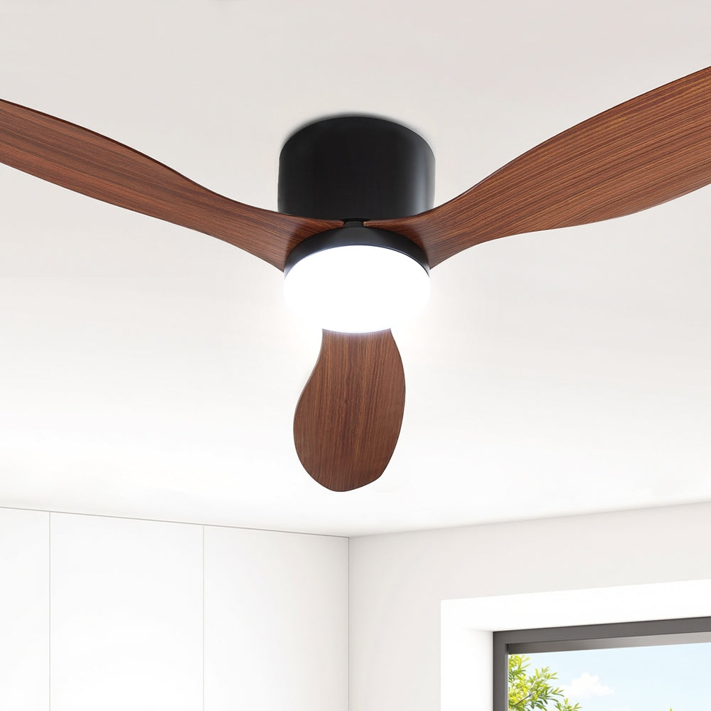 Devanti 52'' Ceiling Fan DC Motor w/Light w/Remote - Dark Wood 7