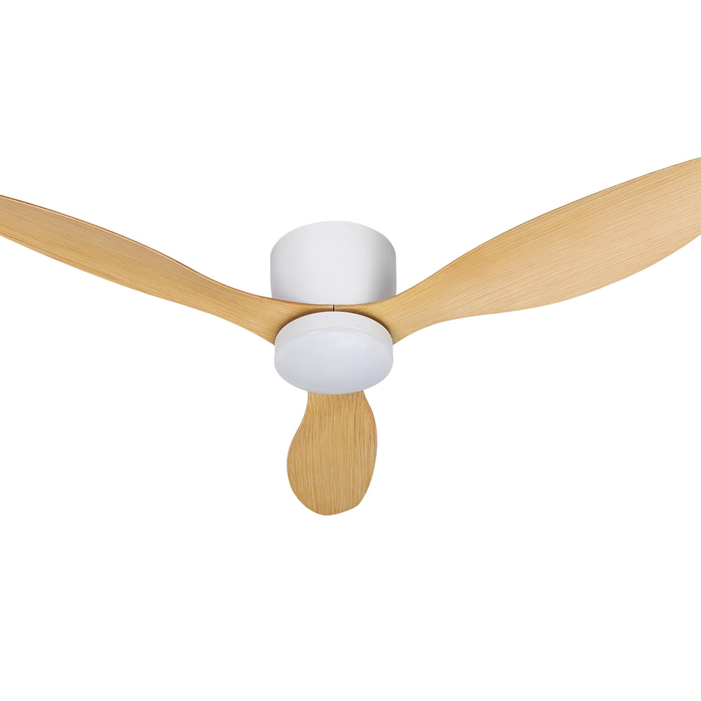 Devanti 52'' Ceiling Fan DC Motor w/Light w/Remote - Light Wood 7