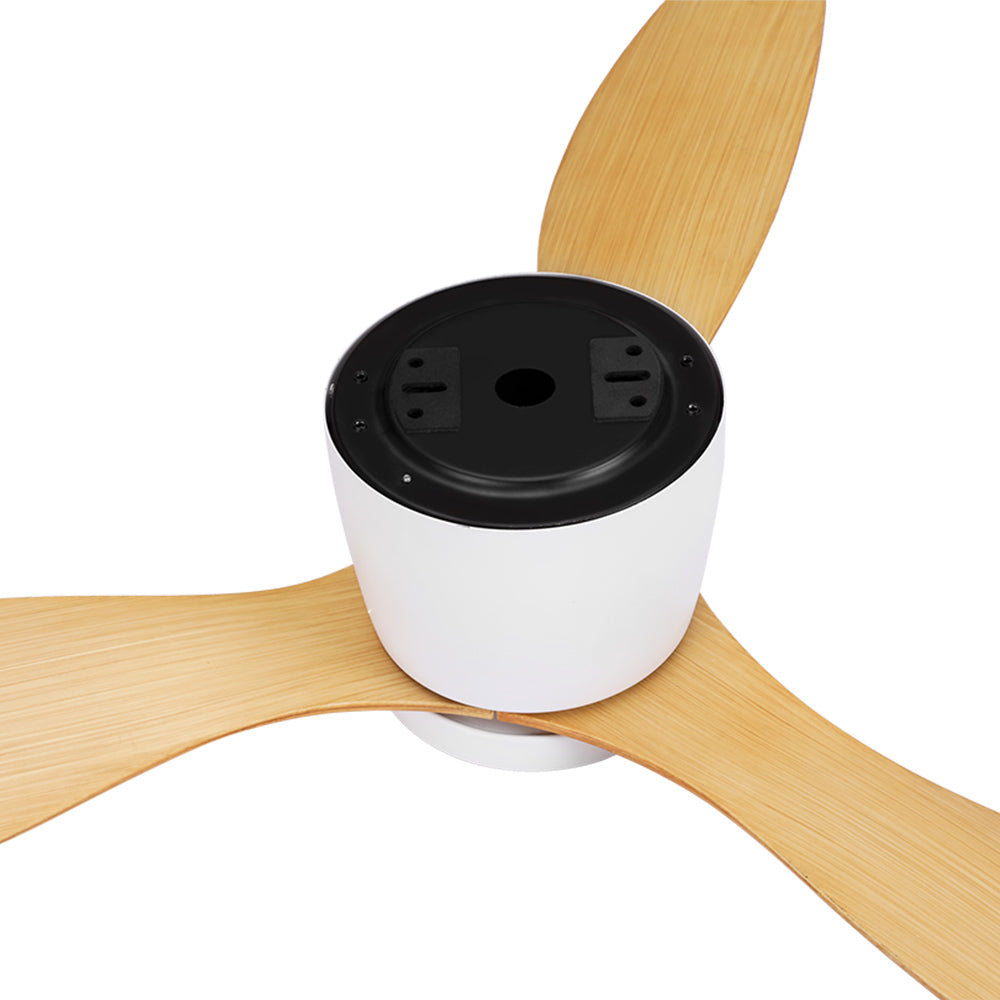 Devanti 52'' Ceiling Fan DC Motor w/Light w/Remote - Light Wood 3