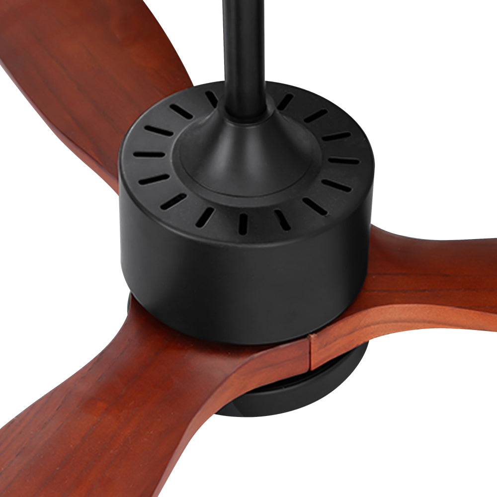 Devanti 52'' Ceiling Fan AC Motor 3 Blades w/Light - Dark Wood 3