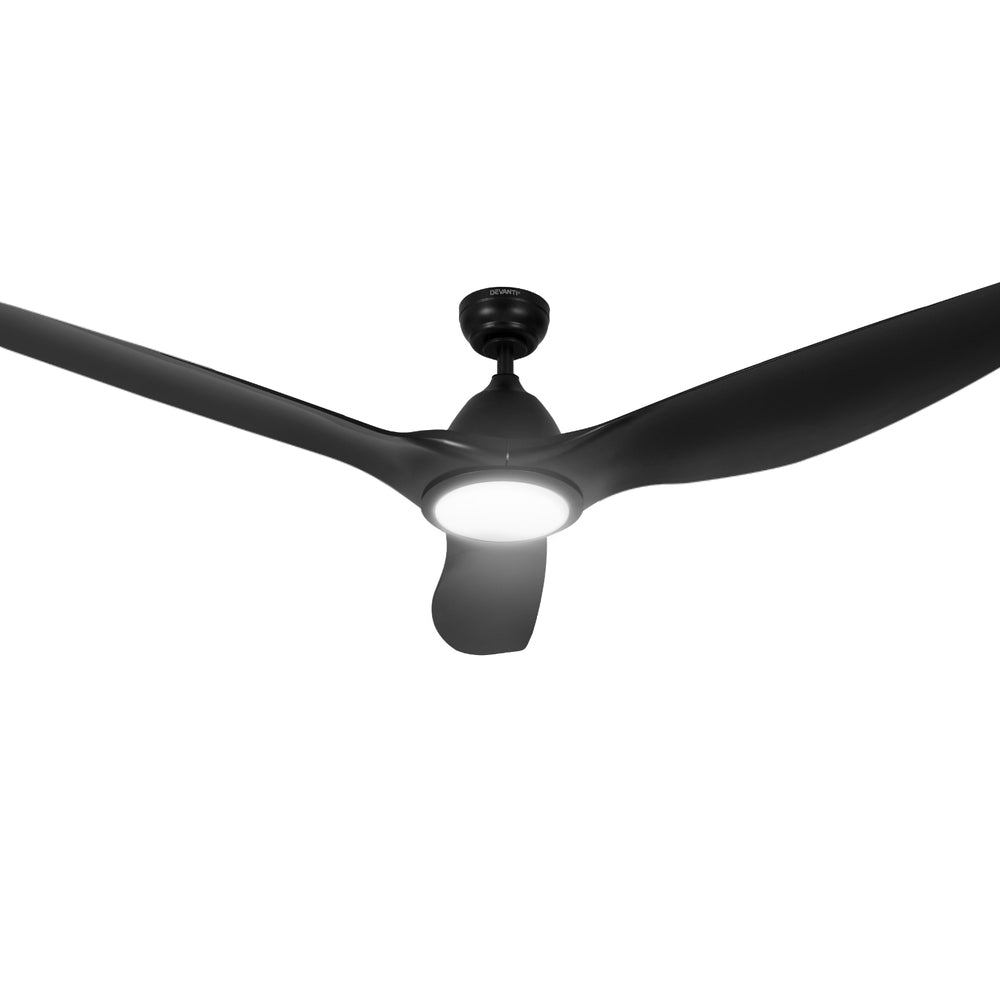 Devanti 64 Inch Ceiling Fan DC Motor w/Light w/Remote - Black 6
