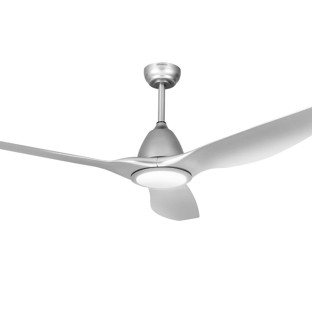 Devanti 64 Inch Ceiling Fan DC Motor w/Light w/Remote - Silver 3