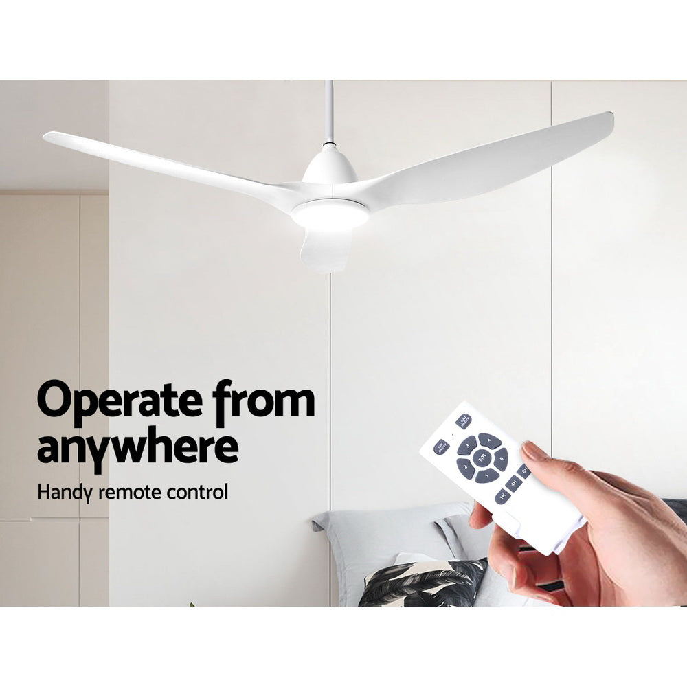 Devanti 64'' Ceiling Fan DC Motor w/Light w/Remote - White 5