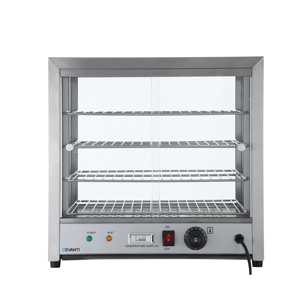Devanti Commercial Food Warmer Hot Display Showcase Cabinet 54cm 3