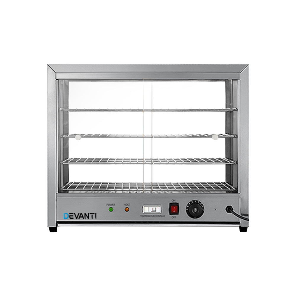 Devanti Commercial Food Warmer Hot Display Showcase Cabinet 64cm 3