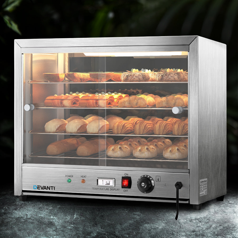 Devanti Commercial Food Warmer Hot Display Showcase Cabinet 64cm 8