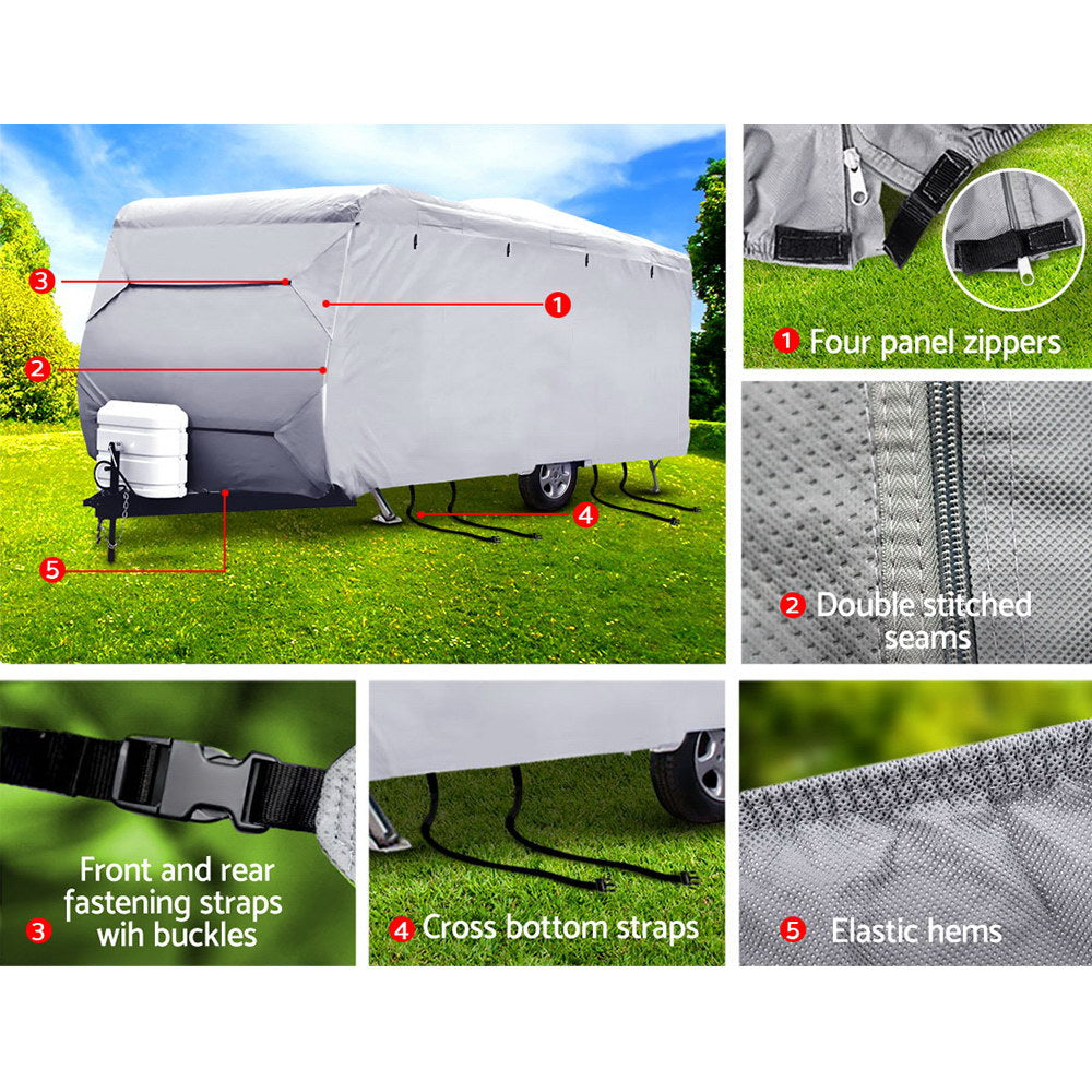 Weisshorn 22-24ft Caravan Cover Campervan 4 Layer UV Water Resistant 5
