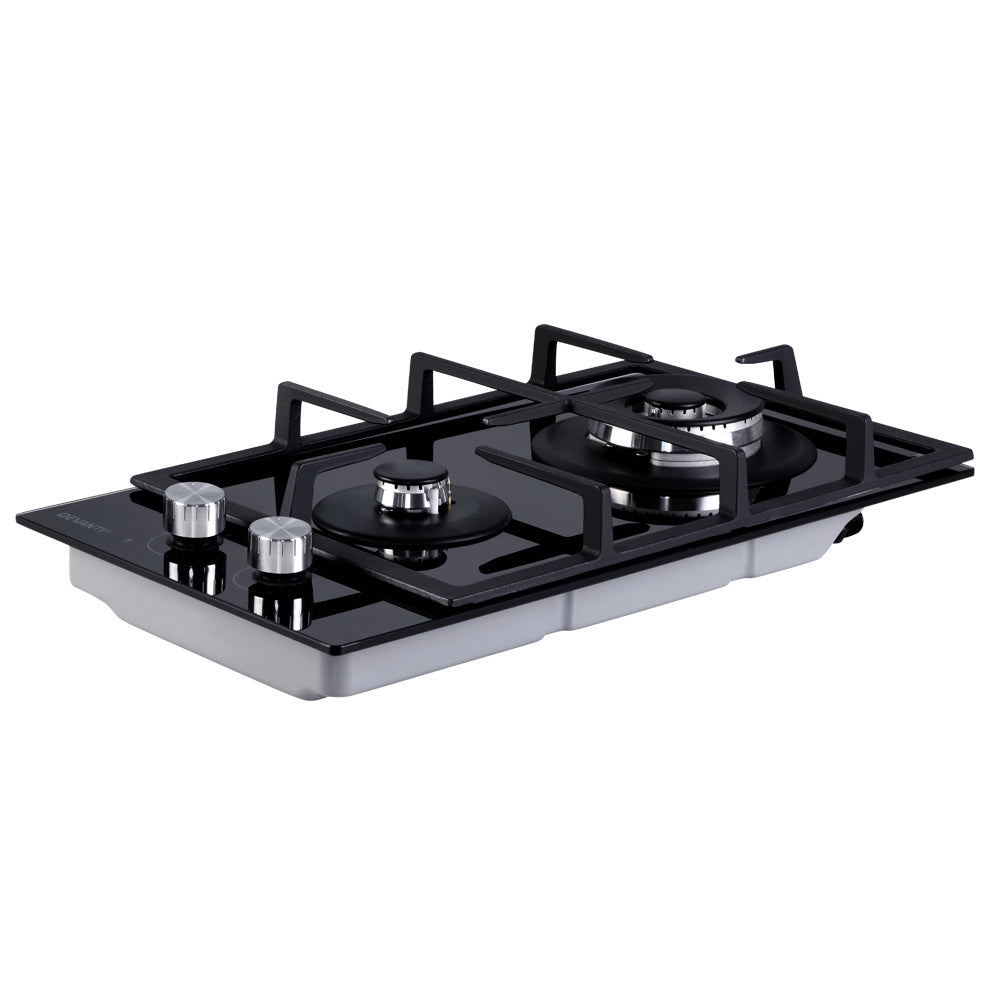 Devanti Gas Cooktop 30cm 2 Burner Black 3