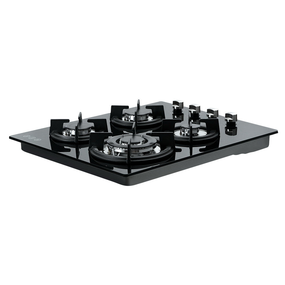 Devanti Gas Cooktop 60cm Stove Hob Black 3