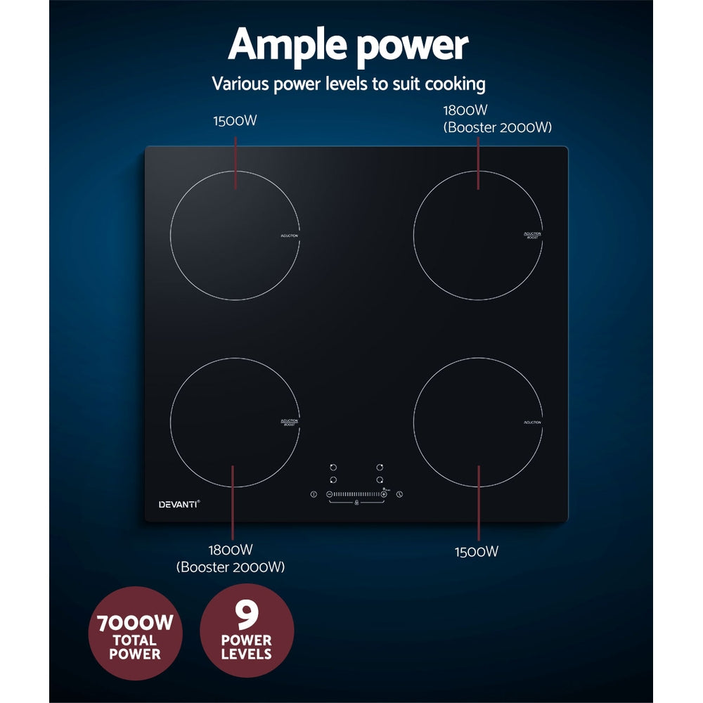 Devanti Induction Cooktop 60cm Electric Cooker 5