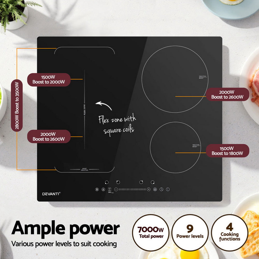 Devanti Induction Cooktop 60cm Electric Cooker 4