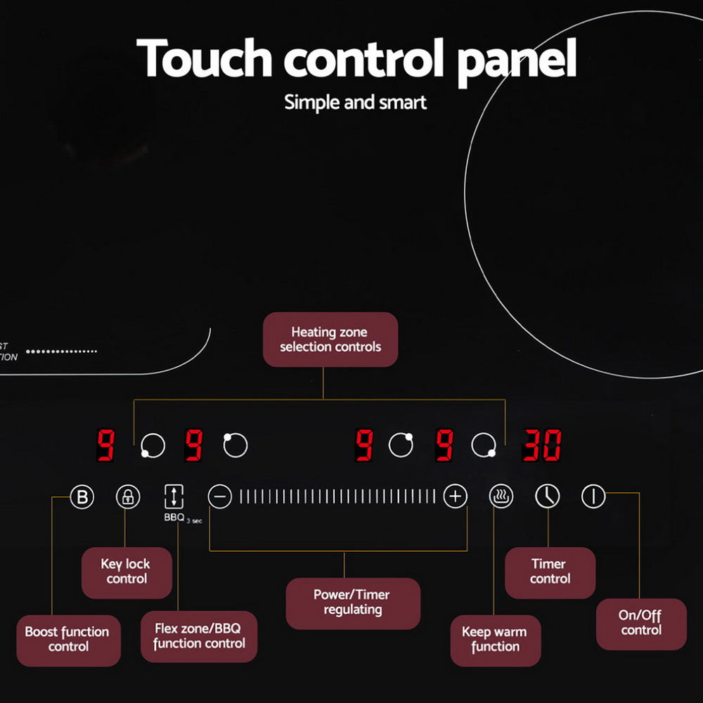 Devanti Induction Cooktop 60cm Electric Cooker 6