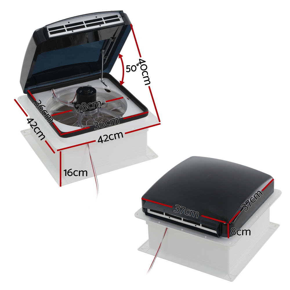 Weisshorn Caravan Air Vent Roof Hatch 12V Shower Fan Reversible Airlfow Rainy Use Camper