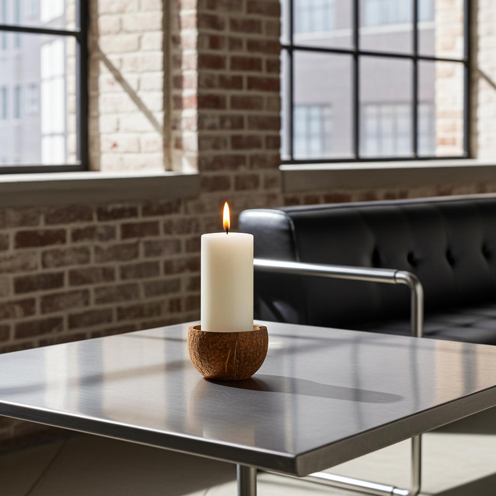 Coco scented Candle- Timber Wick- Lemon Grass