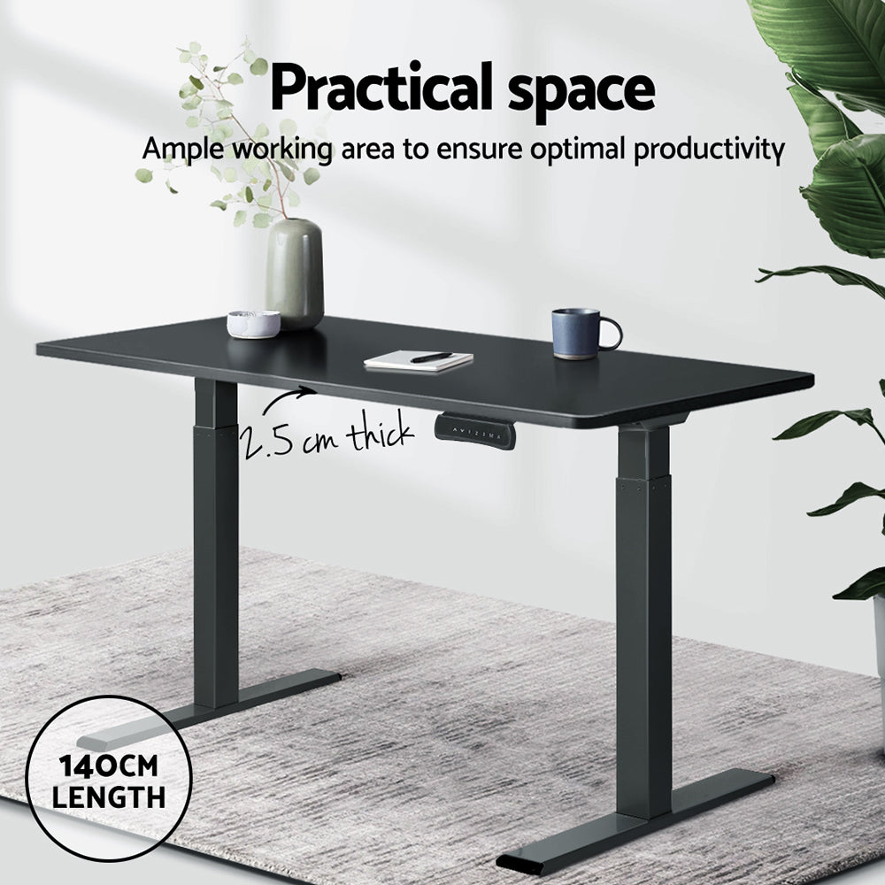 Artiss Standing Desk Top Black 140CM 4