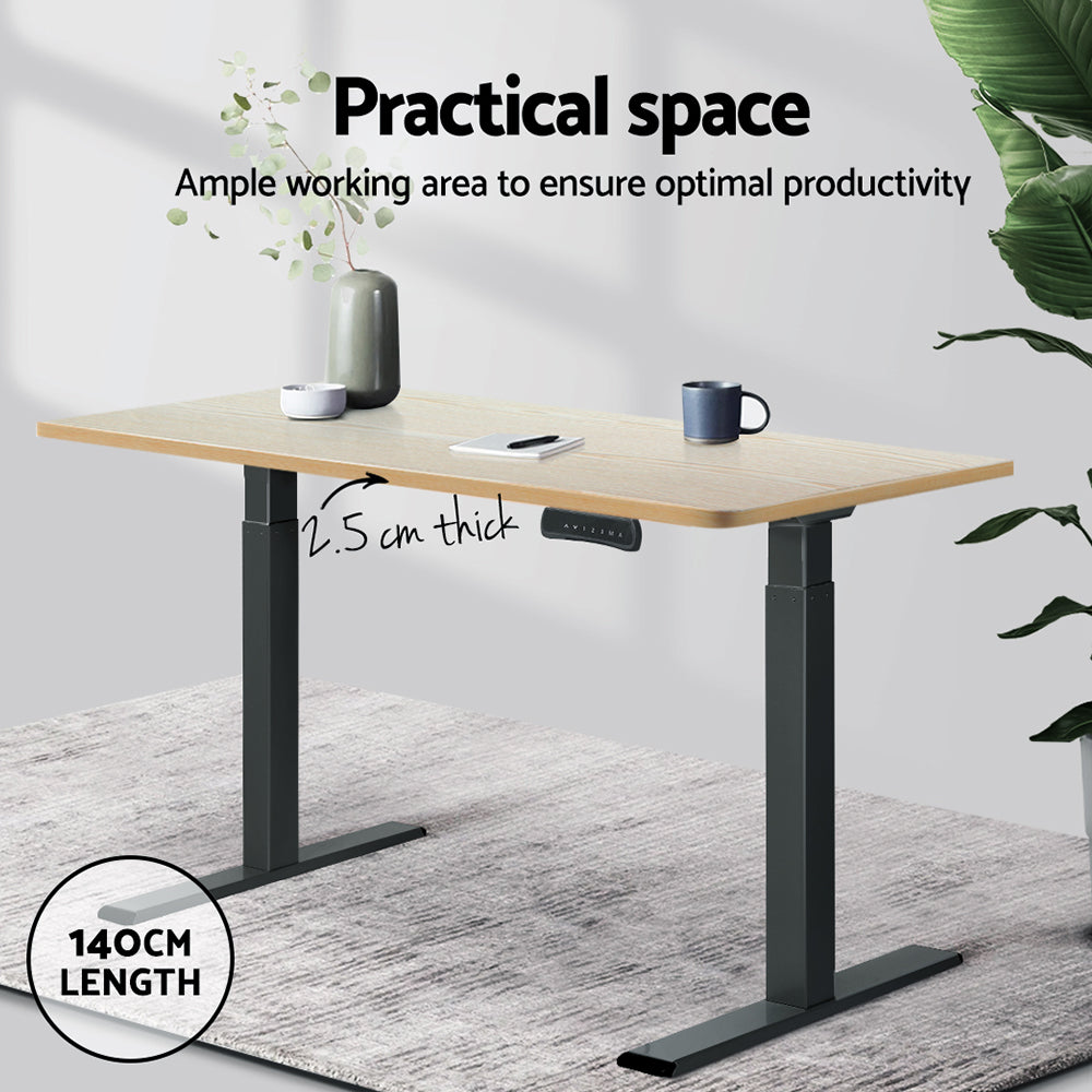Artiss Standing Desk Top White Oak 140CM 4