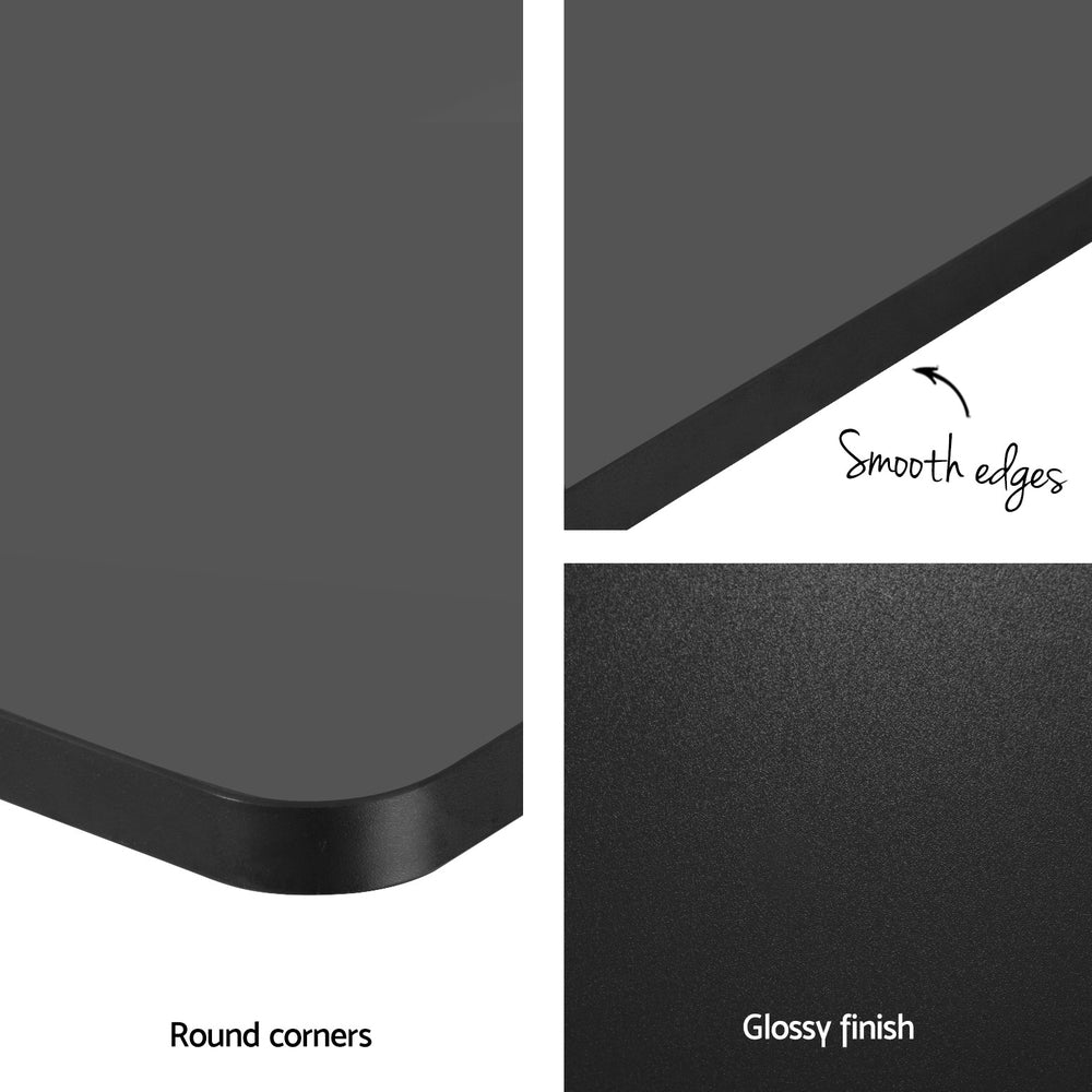 Artiss Standing Desk Top L-shape Black 160CM 5