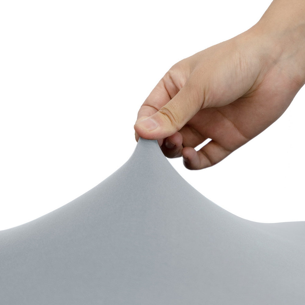 Artiss Dining Chair Covers 4x Slipcovers Spandex Stretch Banquet Wedding Grey 3