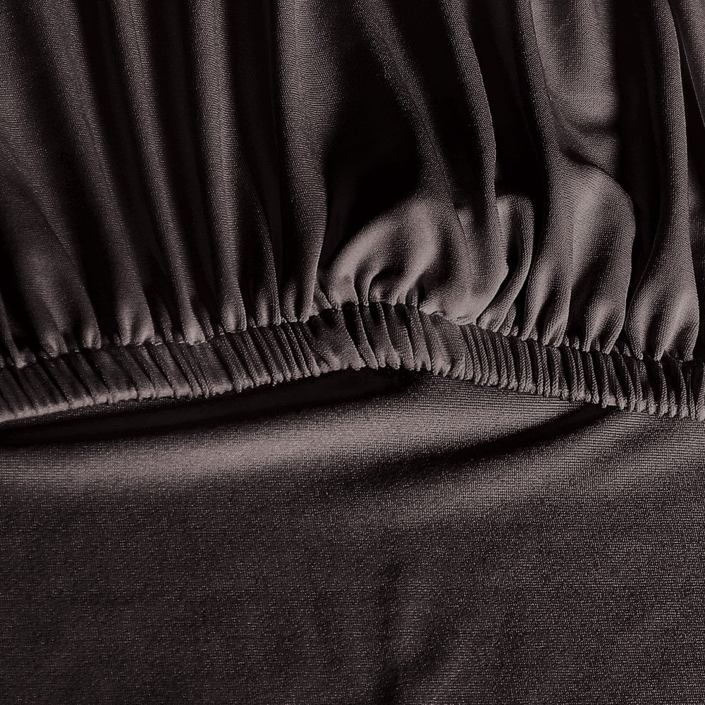 Artiss Dining Chair Covers 6x Slipcovers Spandex Stretch Banquet Party Dark Grey 4