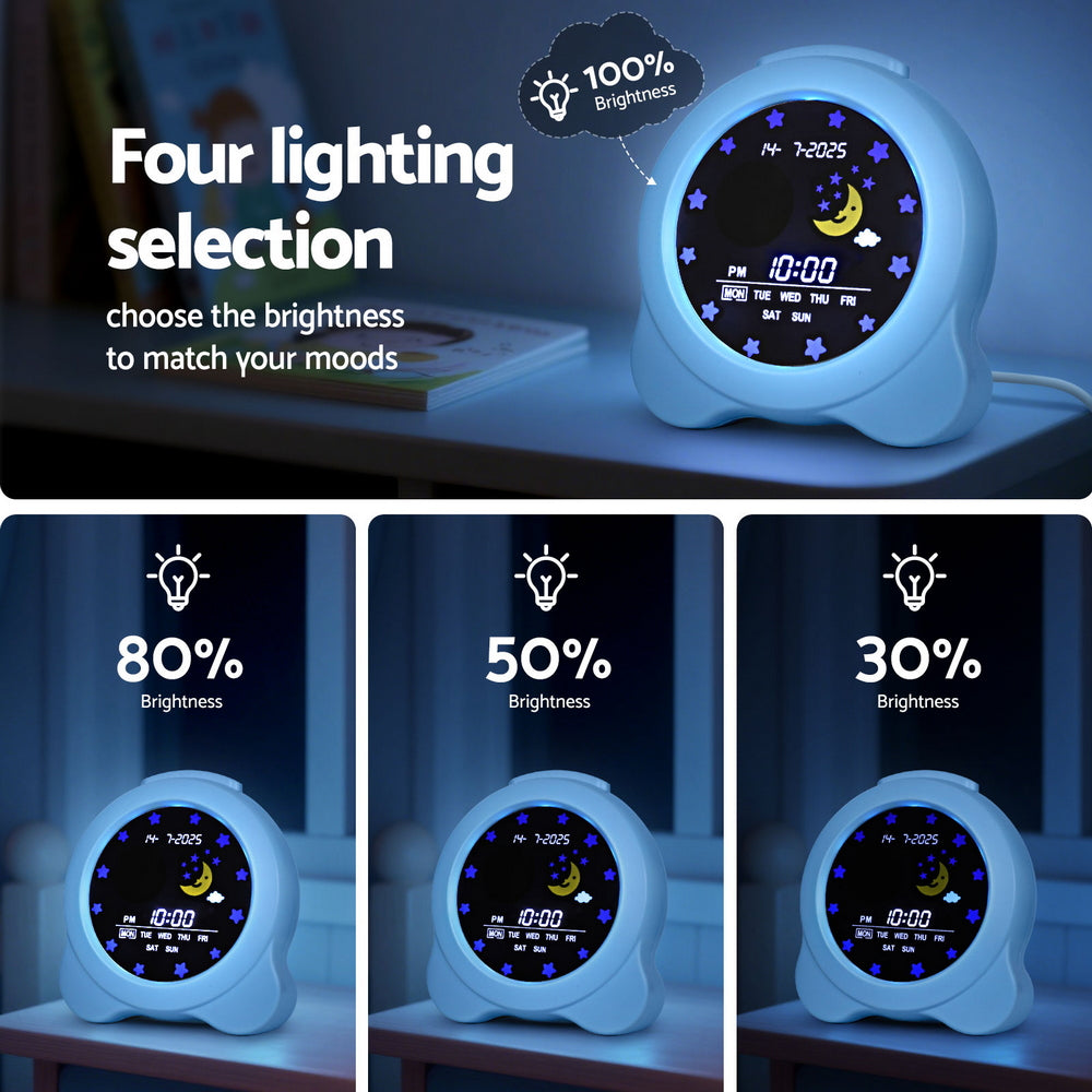 Artiss 3.8" Digital Day Clock Calendar Alarm LCD Display Blue 6