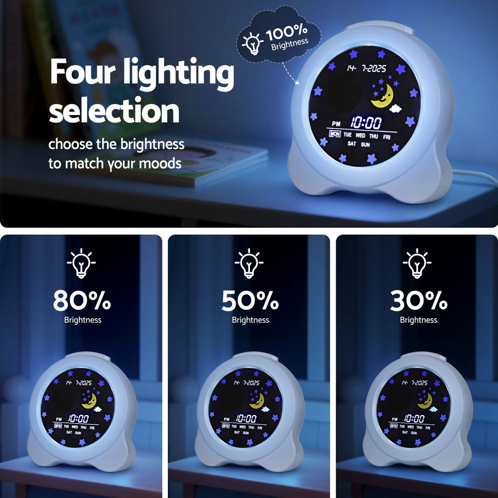 Artiss 3.8" Digital Day Clock Calendar Alarm LCD Display White 6