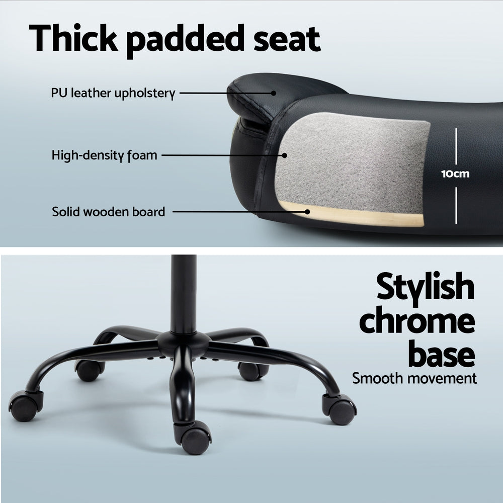 Artiss Computer Desk Executive Office Chairs Sets Black 6